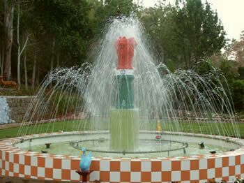 Park fountain view
